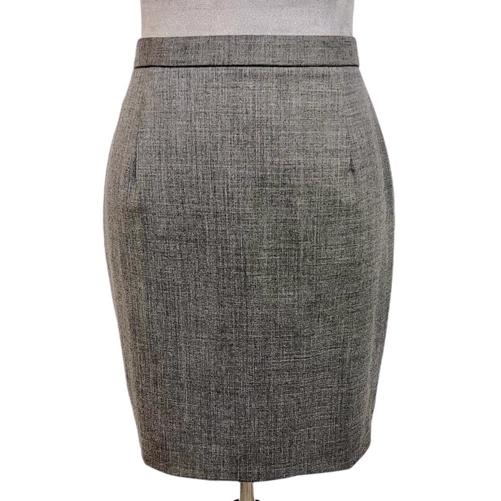 Dana Buchman Wool Tweed Pattern A-Line Skirt